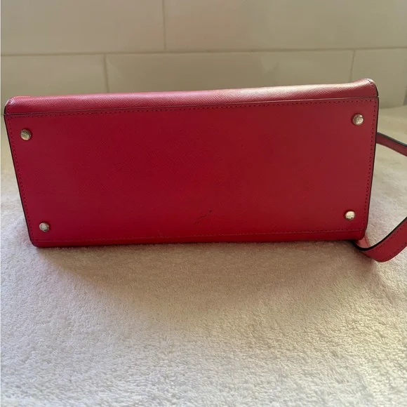 Kate Spade New York Staci Satchel Crossbody Bag Medium Size - Ruby Pink Leather - Picture 9 of 15